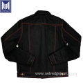 trucker modified 17oz black selvedge denim jacket
